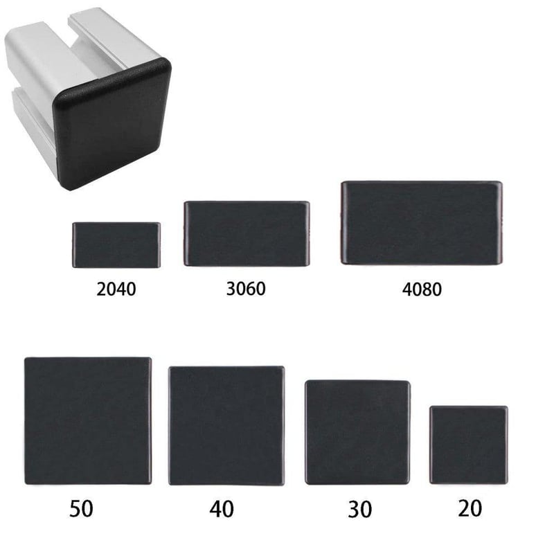 HJYZY 30x60mm-es ABS Műanyag Végzáró Sapka Alumínium Profilhoz, 35 db-os Csomag