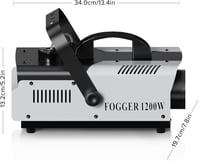 UKing 1200W RGB Ködgép Távirányítóval 6 Színes LED Fénnyel 1L Tartállyal Esküvő Buli Színház Klub Rendezvény 4
