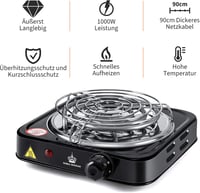 Noble Hookah 1000W elektromos vízipipa szénizzító grillráccsal és csipesszel 2