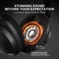 1More SonoFlow Zajszűrős Bluetooth Fejhallgató, 70 Órás Üzemidő, LDAC Hi-Res Vezeték Nélküli Hang, Fülre Illeszkedő, Tiszta Hívások, EQ Beál 3