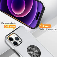 Apple iPhone 14 Pro Szürke Mágneses Gyűrűs Szilikon Védőtok 7
