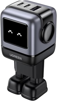 UGREEN Nexode RG 65W GaN USB-C gyorstöltő, 3 portos, LED kijelzős, MacBook/iPhone/Galaxy kompatibilis 1