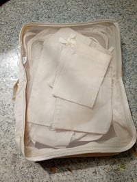 Set organizatoare de bagaje TXBOBECO, 10 piese, cuburi de ambalare pentru călătorii, bej — cheița fermoarului ruptă (stare: vezi a 2-a poză) 3