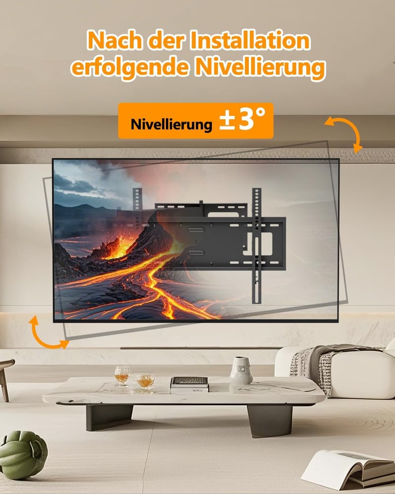 FORGING MOUNT TV Fali Tartó 32-80" Képernyőkhöz, 1090mm Hosszú Kinyúló Karral, 45kg Teherbírás, Dönthető, Forgatható, VESA 600x400mm