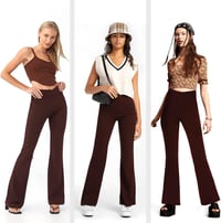 ACTINPUT Női Jóga Nadrág - Bővülő Szárú Leggings Edzéshez - Átlátszatlan Bootcut Sportnadrág Fitneszhez és Tánchoz 2
