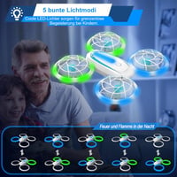 Wipkviey T18 Mini Drón Gyerekeknek - LED Fényekkel, 360° Forgással, Magasságtartással, Fejnélküli Móddal, 16 Perc Repülési Idővel, 2 Akkumul 6