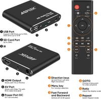 AGPTEK Mini Full HD Médialejátszó Távirányítóval - 1080P Felbontás, Többféle Audioformátum Támogatás 3