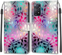 Xiaomi Redmi Note 11 Pro 5G Levélmintás Mágneses Védőtok 3