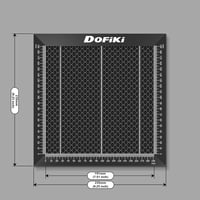 Dofiki Acél Méhsejt Munkaasztal 235x235mm - Ender 3 V2/Pro 3D Nyomtatókhoz - Lézer Gravírozó Alaplap Mágnesezhető Felülettel és 10 Rögzítőtű 2