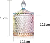 Bonbonier Üveg Édességtartó Fedővel, 18 cm-es, Újracsomagolt 2