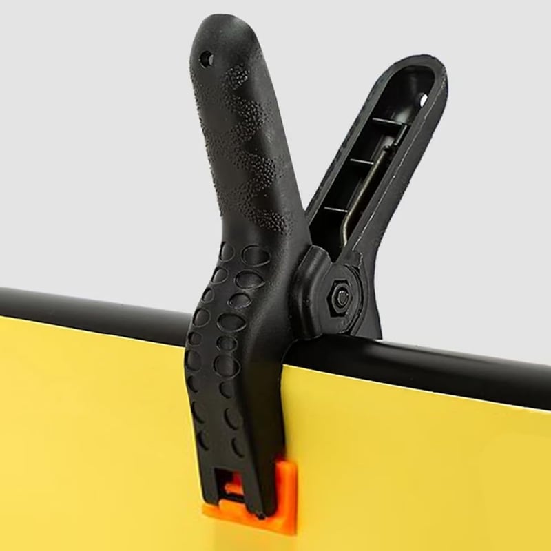 POHOVE 20 db Fekete Nylon Rugós Szorító - Műanyag Rögzítő Kapcsok Állítható Betéttel Műteremhez, Művészethez, Kézművességhez, Fotózáshoz