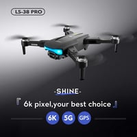 Goolsky LS-38 GPS Drón 6K Kamerával - 5G Wifi, Kefenélküli Motor, Stabilizált Gimbal, FPV Quadcopter, Intelligens Követés, 2 Akkumulátor, Há 3