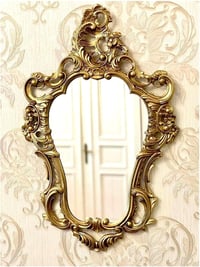 Lnxp Antik Barokk Fali Tükör - Arany Retro Dekoráció 50x76 cm - Időjárásálló Műanyag Kerettel - Elegáns Lakberendezési Elem 9