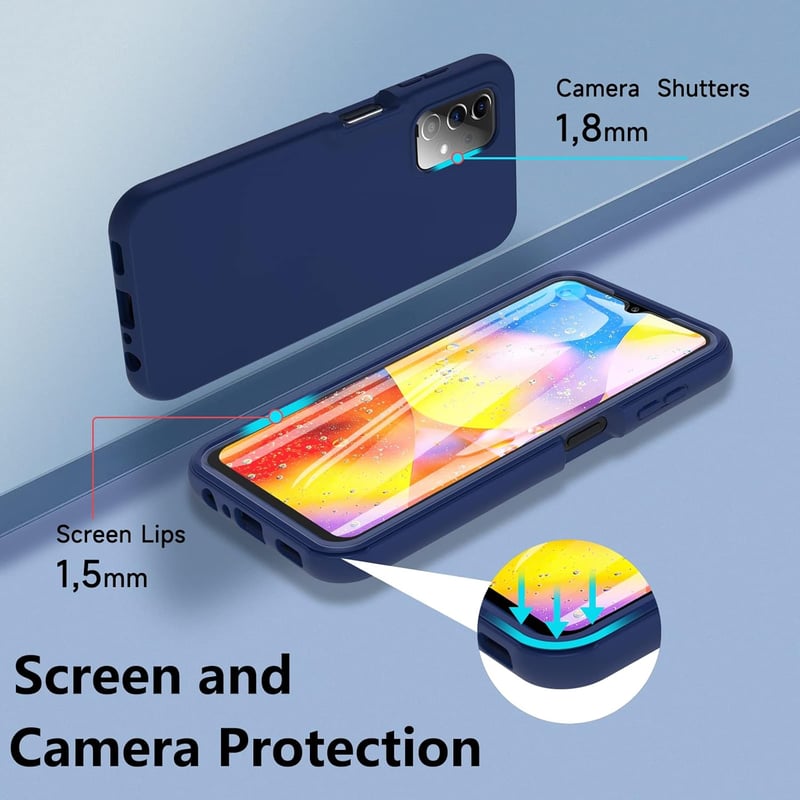 Samsung Galaxy A13 360 fokos védőtok beépített kijelzővédővel - Kék