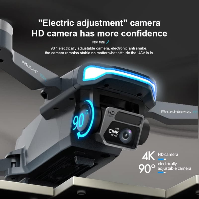 Gleto GPS Drón 4K Dupla Kamerával - 60 Perces Repülési Idő, Brushless Motor, Automatikus Hazatérés, Követés Funkcióval - Kezdőknek és Haladó