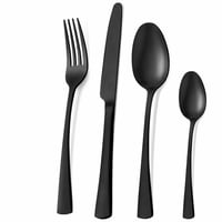 Set de tacâmuri Bestdin pentru 12 persoane, 60 de piese, oțel inoxidabil, negru mat, cuțite, furculițe, linguri — utilizat (stare: vezi a 2-a imagine) 1