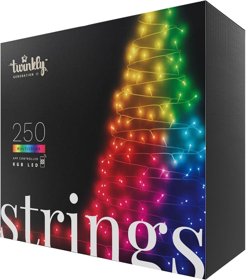 Twinkly 250 LED RGB okos fényfüzér, kültéri-beltéri, HomeKit/Alexa/Google kompatibilis, 20m