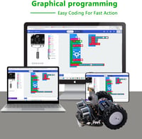 GeeekPi DeskPi MicroCar - BBC Micro:bit V2 Programozható Robot Autó Készlet - STEM Oktatási Eszköz Gyerekeknek - Grafikus Makecode Kódolás U 7