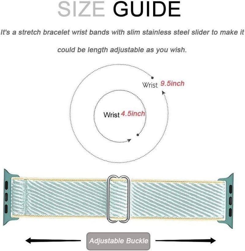 Apple Watch Zöld-Sárga Nylon Szíj 38-41mm Okosórához