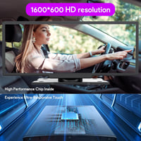 NUOTIAN 10,26" Vezeték Nélküli CarPlay Autós Kijelző, Bluetooth 5.3, 4K Menetrögzítő + 1080P Tolatókamera, GPS Navigáció, 64GB TF, FM 4