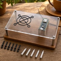 Arduino dielenský set: Nano 33 BLE + 10x dištančná vložka M3 + 30mm mriežka + 4x skrutka + plexisklo 1