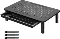 BONTEC Monitor Állvány - Ergonomikus Képernyőemelő, 36,8 x 23,1 cm, 1,18 kg, Stabil Asztali Tartó Számítógép Monitorhoz, Fekete 1