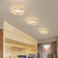 Goeco Modern Kerek LED Mennyezeti Lámpa, 22W, 3000K Meleg Fehér Fény, 2000lm, Szilikonborítás, Nappali, Háló, Konyha Világítás, Fehér 2
