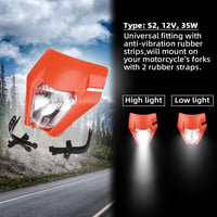 Narancssárga LED fénymaszk motocross és enduro motorokhoz, ATV-hez 4