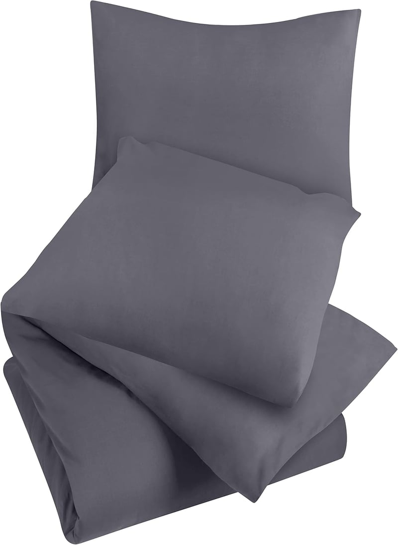 Utopia Bedding 3 részes szürke mikroszálas ágyneműhuzat garnitúra 155x220 cm
