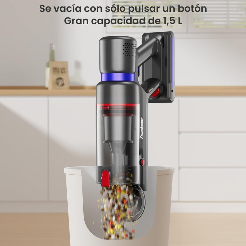 Avalsor Vezeték Nélküli Porszívó 45KPa/550W - 60 Perces Üzemidő, 1.5L Portartály, LED Érintőkijelző, V-alakú Kefe Szőnyeghez és Állatszőrhöz