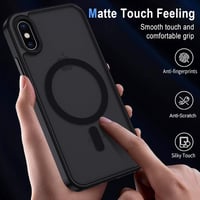 iPhone X/XS MagSafe-kompatibilis matt fekete védőtok - XTCASE 5