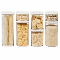 Sada dóz na potraviny Mepal 6 ks – Vzduchotesné, stohovateľné nádoby, 1x2000ml, 2x1500ml, 2x425ml, biele, organizér do kuchyne (1 ks) 2