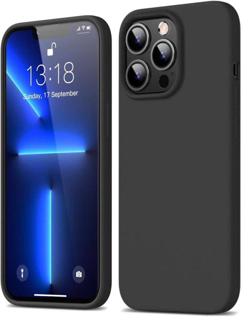 iPhone 13 Pro Fekete Ultravékony Ütésálló Szilikon Védőtok