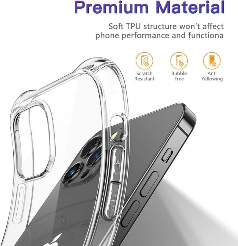 iPhone 12 Pro Max Átlátszó Szilikon Védőtok - CANSHN