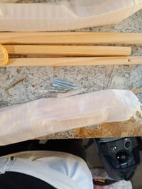 HAKU Herrendiener férfi öltözőállvány, természetes tömörfa, 47x102x36 cm — hibás, alkatrésznek: törött elem (állapot: lásd a 2. képet) 5