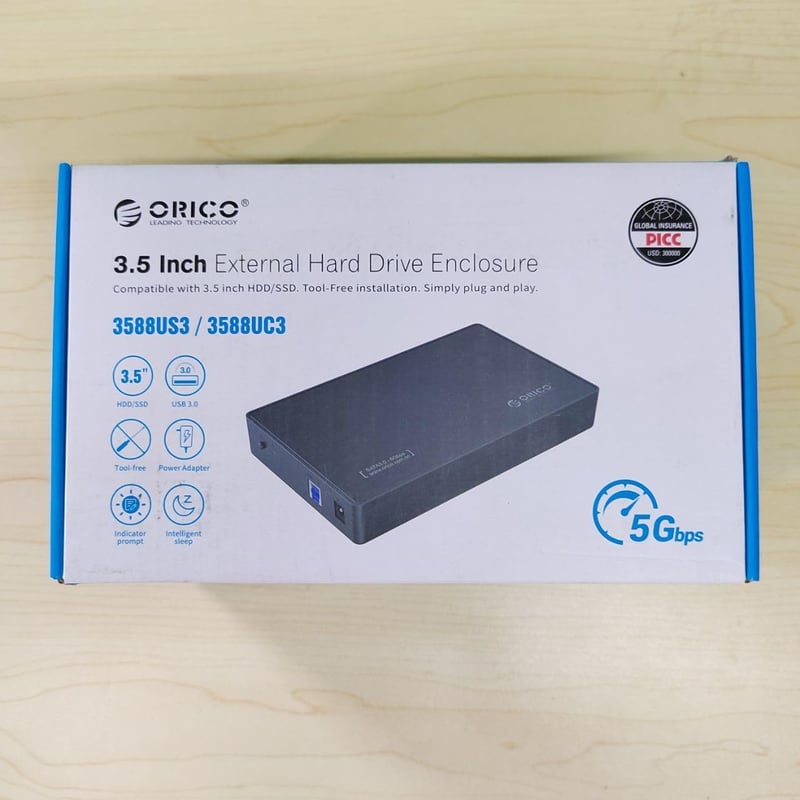 ORICO 3.5 USB 3.0 Külső Merevlemez Ház 20TB-ig, SATA HDD/SSD Ház UASP Gyorsítással - USB A