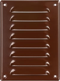 Barna Fém Szellőzőrács Rovarvédővel 140x190mm - Univerzális Szerelhetőség 1