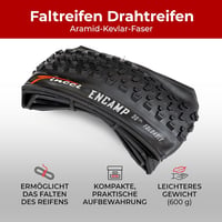 Fincci 26 x 1.95 Összehajtható MTB Kerékpár Külső Gumi - Terepre, Sárra, Hegyi Biciklizéshez, 50-559 Méretben, 3mm Mintázattal 4