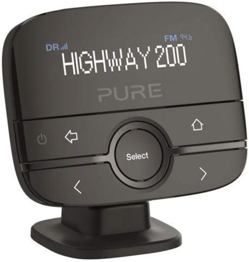 Pure Highway 200 Autós FM Transzmitter Bluetooth Kihangosító DAB+ Rádió Adapter Mobiltelefon Zenelejátszás