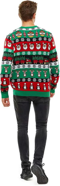U LOOK UGLY TODAY Vicces Karácsonyi Pulóver Unisex, Vastag Kötésű Fair Isle Mintás, XL 2