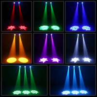 LED Moving Head Fényvető 90W RGBW Távirányítós Diszkófény 8 Mintával 3