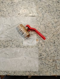 Meister FLOR92610 Kuglasta slavina 3/4 cola (24,66 mm) s unutarnjim navojem s obje strane, dugačkom čeličnom ručkom, puni protok — rabljeno (stanje: vidi 2. sliku) 2