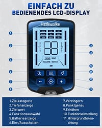 Hazlewolke Professzionális Fémdetektor 14" Vízálló DD Keresőtekerccsel - 33 cm Keresési Mélység, 4 Üzemmód, Pinpoint Funkcióval, Fémkereső F 5