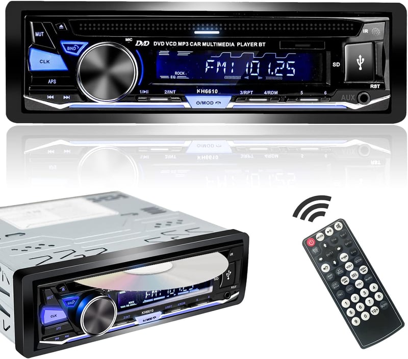 Hengweili 1 DIN autórádió CD/DVD lejátszóval, Bluetooth-szal, RDS-sel és USB-vel