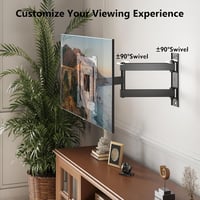BONTEC Dönthető és Forgatható TV Fali Tartó 13-43 Colos LED/LCD/OLED TV-hez és Monitorhoz, 35 kg Teherbírással, VESA 200x200 mm 2