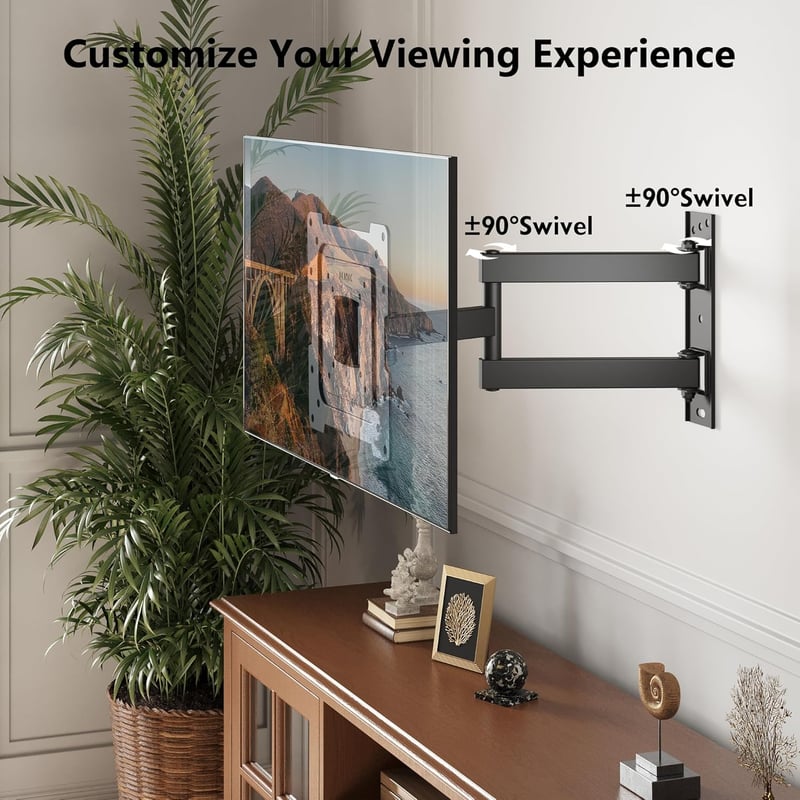 BONTEC Dönthető és Forgatható TV Fali Tartó 13-43 Colos LED/LCD/OLED TV-hez és Monitorhoz, 35 kg Teherbírással, VESA 200x200 mm