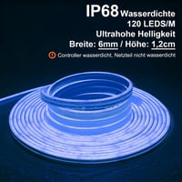 TENDIST 5m Bluetooth Neon LED Szalag - IP68 Vízálló, Okostelefonos Vezérlés, RGB Kültéri Világítás, Zenére Szinkronizálható, Távirányítóval, 2
