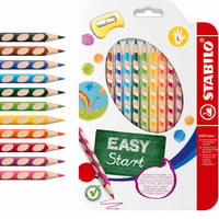 STABILO EASYcolors Ergonomikus Vastag Színes Ceruza Balkezeseknek - 11 db Vegyes Színek Hegyezővel (Hiányos készlet: 1 db hiányzik) 2