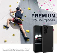 BEZ Samsung Galaxy S21 FE Tok - Ütésálló Dupla Rétegű Védőtok Emelt Peremmel, Fekete Páncél Telefontok S21 FE 5G Készülékhez 2