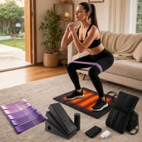 Pachet mobilitate și relaxare: 5 benzi elastice + set stretching 4 piese + pernă încălzită + baterie 1